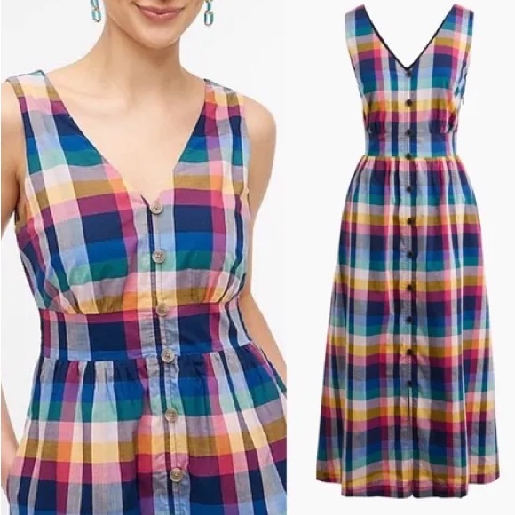 J. Crew Dresses & Skirts - J. Crew Plaid Midi Dress